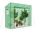 thumbnail image 2 of Spaco Outdoor Portable Walk-in Greenhouse with PE Cover Heavy-Duty Metal Frame Roll-up Zipper Door, Greenhouse for Indoor Backyard Outside, 2 of 8
