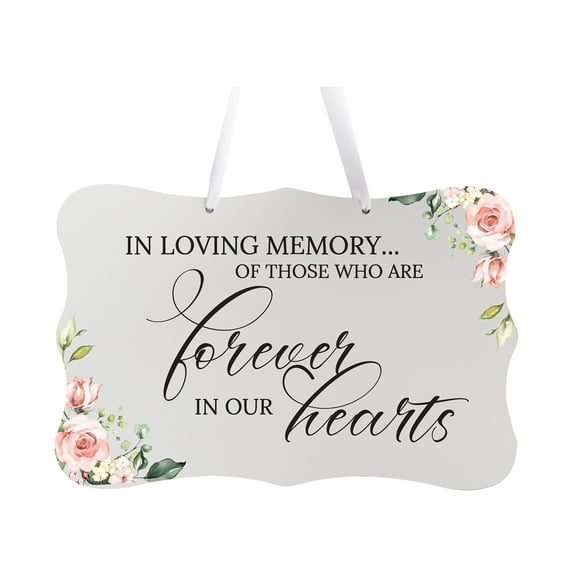 LifeSong Milestones Wooden Memorial Wall Sign Hanging Decor 8x12 for Loss of Loved One - In Loving Memory