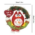 thumbnail image 3 of Adornos navideños, regalos navideños, adornos navideños de ratán para colgar en la puerta, corona de muñeco de nieve de anciano, decoración de escenas para colgar en la pared, regalos navideños, decor, 3 of 6