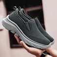 thumbnail image 3 of Men's Breathable Mesh Slip-On Walking Shoes, Lightweight No-Tie Casual Sneakers with Cushioned Thick Sole, Comfortable Footwear for Seniors, Travel, and Everyday Wear, 3 of 10
