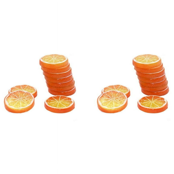 20 Pcs Fake Lemon  Artificial Fruit Highly Simulation Lifelike Model for Home Party Decoration Orange