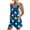#8_Blue, variant on Patriotic Star Romper - Flag Print Sleeveless Jumpsuit