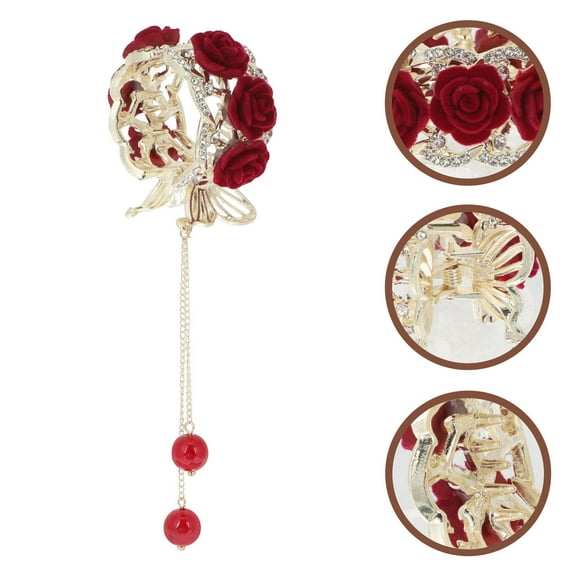 WHAMVOX Multi Color Rhinestone Hair Claw Clip for Thick and Thin Hair Perfect for Parties and Everyday Use