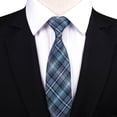 thumbnail image 3 of Uniform Tie Creative Plaid Pattern Buckle Formal Necktie Cotton Necktie for Kids, 3 of 9