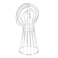 thumbnail image 2 of TISHITA 20'' Freestanding Metal Mannequin Head Stand Hat Cap Display Rack Holder, 2 of 8