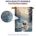 thumbnail image 3 of America Forever Deer Winter Creek Snowy Forest Double Sided House Flag, 28 x 40 inch Wildlife Woodland Banner, Seasonal Outdoor Decor, Holiday Outside Decorations Yard, 3 of 4