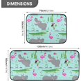thumbnail image 2 of SKYSONIC Cute Hippopotamus Flamingos Kitchen Rugs 2 Pieces, Summer Crocodiles Floor Mat Room Area Rug Washable Carpet Perfect for Living Room Bedroom Entryway, 2 of 7