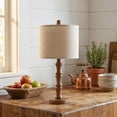 thumbnail image 6 of Oneach 20.5" Resin Table Lamps for Bedroom Lamps Set of 2 Retro Brown Farmhouse Bedside Nightstand Lamp, 6 of 9