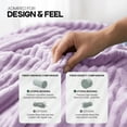 thumbnail image 4 of Utopia Bedding Fluffy Striped Fleece Blanket Lilac Throw, 50x60 Inches Warm, Lightweight, Ribbed, Soft, Cozy, Bed, Sofa, Chair, Home Decor, Gift, 4 of 5