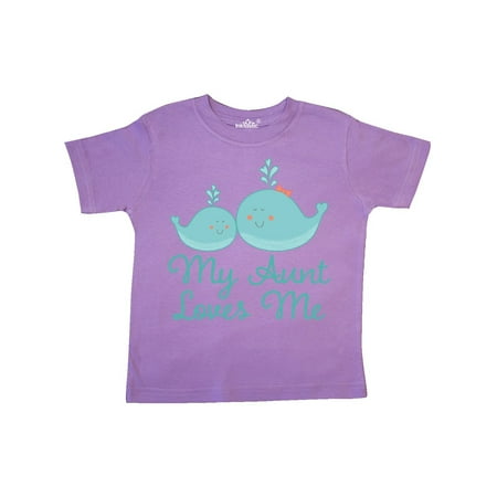 

Inktastic My Aunt Loves Me Whale Gift Toddler Boy or Toddler Girl T-Shirt