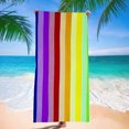 thumbnail image 1 of Fiudx Toalla de Playa Extragrande, Diseño de Rayas Suaves, Secado Rápido, Ideal para Piscina, Viajes y Camping, Unisex, 150 X 75 Cm, Lavable a Máquina, Ligera., 1 of 6