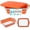 Orange, variant on BIRDROCK HOME Collapsible XL BBQ Prep Tub w/Cutting Board, Multi-Function Grill Caddy w/Colander & Lid, Portable Silicone Dish Bowl for Picnic, Tailgate, Camping - Black