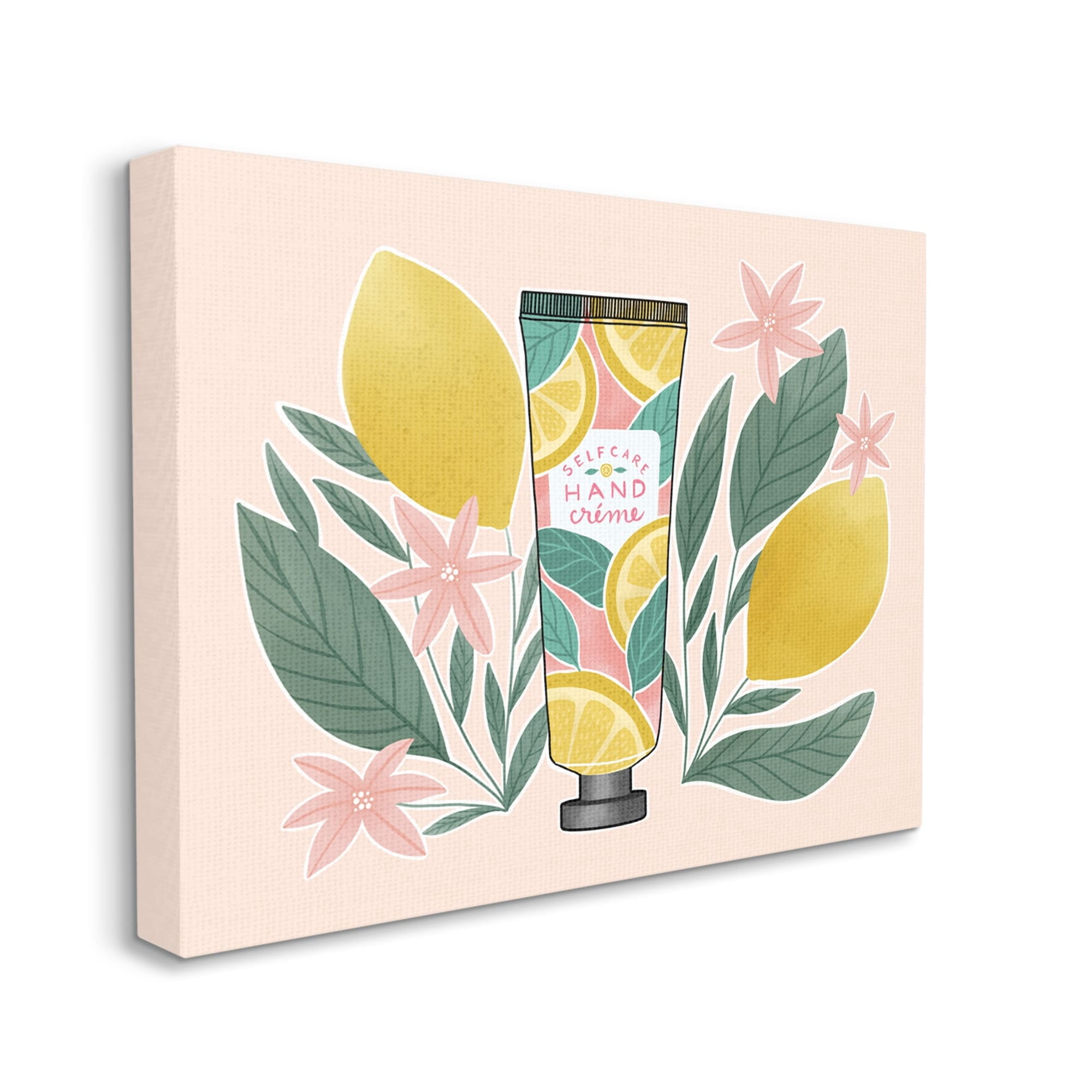 Stupell Industries Self Care Hand Creme Citrus Herbs Botanical & Floral Painting Gallery Wrapped Canvas Print Wall Art