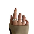 thumbnail image 1 of Conjunto De Anillo De Dedo Índice Apilable Simple Para Mujer, Anillos Para Nudillos Articulados, Accesorios De Mano, Regalo Para La Mejor Amiga, Madre Minnieouse AP007685-02, 1 of 6