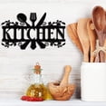 thumbnail image 6 of MLfire Kitchen Metal Sign, Kitchen Signs Wall Decor Rustic Style Metal Kitchen Wall Sign, 14 x 8.8 Inches Black Kitchen Wall Sign Country Farmhouse Home Decoration for Dining Room Kitchen Décor, 6 of 10