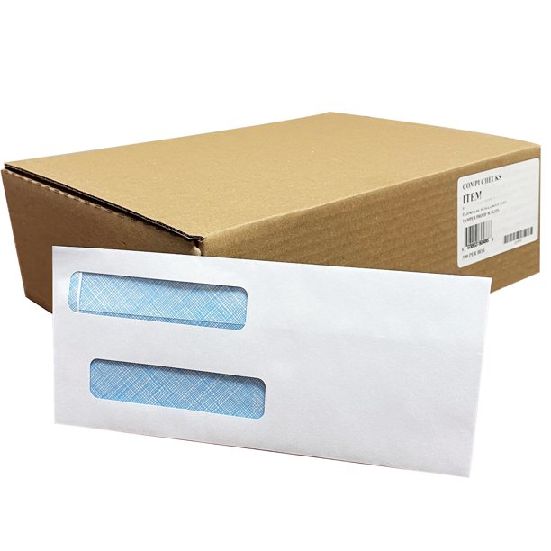 Compuchecks 500 No. 8 Double Window Security Envelopes for Checks