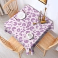thumbnail image 2 of Pink and Purple Of Leopard Print Square Tablecloth,Waterproof Square Table Cover,Wipeable Spillproof Washable Table Cover for Home Kitchen Party Decor 52"x52"(132x132cm), 2 of 6