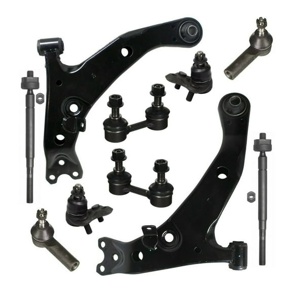 10 Pcs Front Passenger Driver Control Arm   Lower Ball Joints Sway Bar Links Tie Rod Ends Suspension for Models w/ Hydraulic Rack Fits select: 1996-2002 TOYOTA COROLLA