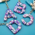 thumbnail image 3 of Porte-clés en Résine 26 Lettres pour Femmes Filles Pendentif Sac Accessoires de Sac à Main, 3 of 5