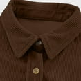 thumbnail image 6 of qucoqpe Womens Corduroy Shirts Jacket Long Sleeve Lapel Button Shirts Fashion Loose Cardigan Tops Fall Shackets Dressy Casual Blouses, 6 of 10