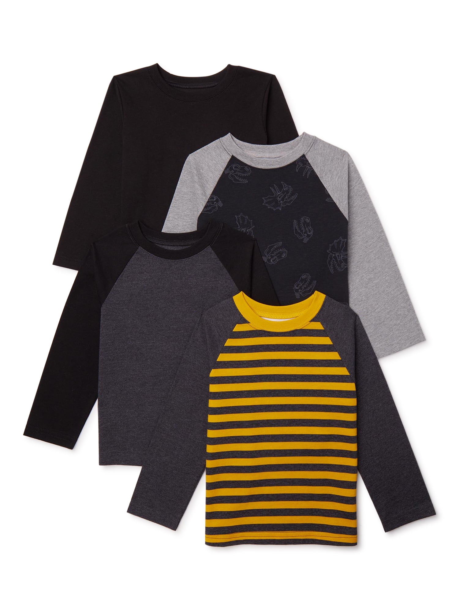 Garanimals Baby and Toddler Boy LongSleeve TShirt Multipack, 4Pack, Sizes 12M5T