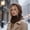 Coffee, variant on HOARBOEG Women's Knitted Hooded False Collar Scarf - Versatile Winter Hat & Neck Warmer for Women, Soft Stretchable Beanie Snood with Feminine Design for Layering