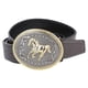 thumbnail image 1 of Cinturón de cuero estilo vaquero con hebilla con estampado de caballo 3D, para hombre, ropa de moda, accesorios de joyería, color café, 1 of 8