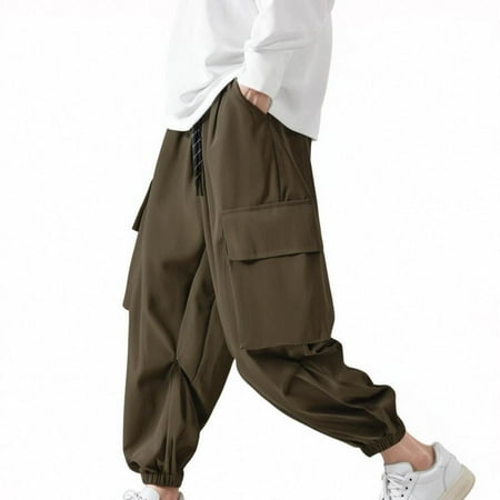 Bxsruta Pants for Kids Quick-Dry Elastic Waist Sport Pants for Boys