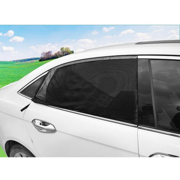 Car Window Shades, Magnetic Double Layer Car Sun Shade for Side Windows Full Shade/Half Shade Options Black Car Window Curtain for Baby