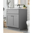 thumbnail image 3 of Design House Brookings Solid Wood 30" Fully Assembled Vanity Cabinet, Sherwin Williams® Gray, 3 of 6