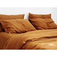 thumbnail image 2 of Pavish Export Duvet Cover Solid Cinnamon Twin Over Size 120X120" Bedding Duvet Cover Set, Cotton Simple Bedroom Collection 3 Pieces Bedding, 2 of 5