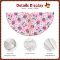 thumbnail image 4 of Daiia Cherry Strawberry Drawing Merry Christmas Tree Skirt , Xmas Large Lace-up Tree Skirt, Santa Snowflakes Rustic Home Decorations New Year Party Farmhouse Decor-30", 4 of 7