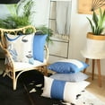 thumbnail image 5 of White and Blue Midsection Lumbar Throw Pillow, 5 of 10