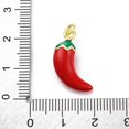 thumbnail image 3 of Brass Enamel Pendants with Jump Ring Rack Plating Lasting Plated Cadmium Free Lead Free Real 18K Gold Plated Hot Pepper 20.5x14x6.5mm Hole: 3mm, 3 of 3