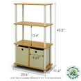 thumbnail image 6 of Furinno Go Green 4-Tier Storage Rack Shelving Unit w/Bins in Set of 2, 6 of 9