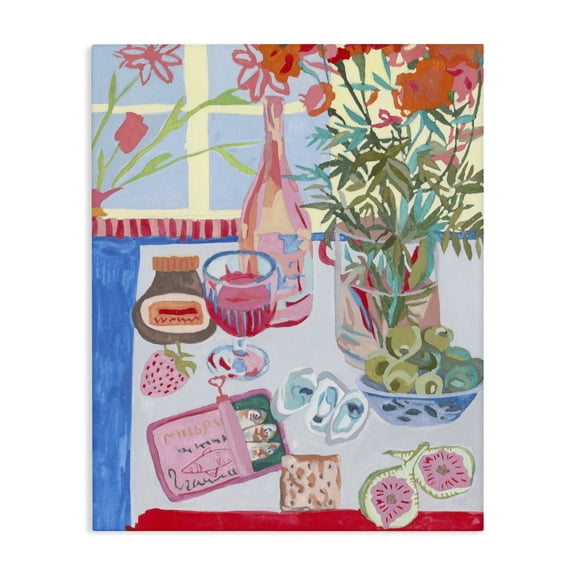 Stupell Industries Red & Blue Table Setting Canvas Wall Art, design by Melissa Wang