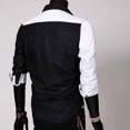 thumbnail image 5 of Manxivoo Mens Shirts Mens Fashion Patchwork Personalized Fashion Lapel Button Up Long Sleeve Shirt Mens Dress Shirts Black M, 5 of 5