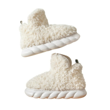 

Women s and Men s Winter Warm Plush Fleece Bootie Slipper Sock with Memory Foam House Shoes