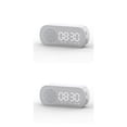 thumbnail image 1 of Inteprter Despertador digital de escritorio Recargable compatible con Bluetooth 5.0 Altavoz Altavoz inalámbrico Artículos para el hogar Blanco 2Conjunto, 1 of 6