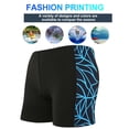 thumbnail image 3 of Danhjin Jammer Swimsuit Mens Solid Swim Jammers Endurance Long Racing Training Swimsuit Flexible Comfortable Quick Dry Sports Swim Trunks, 3 of 8