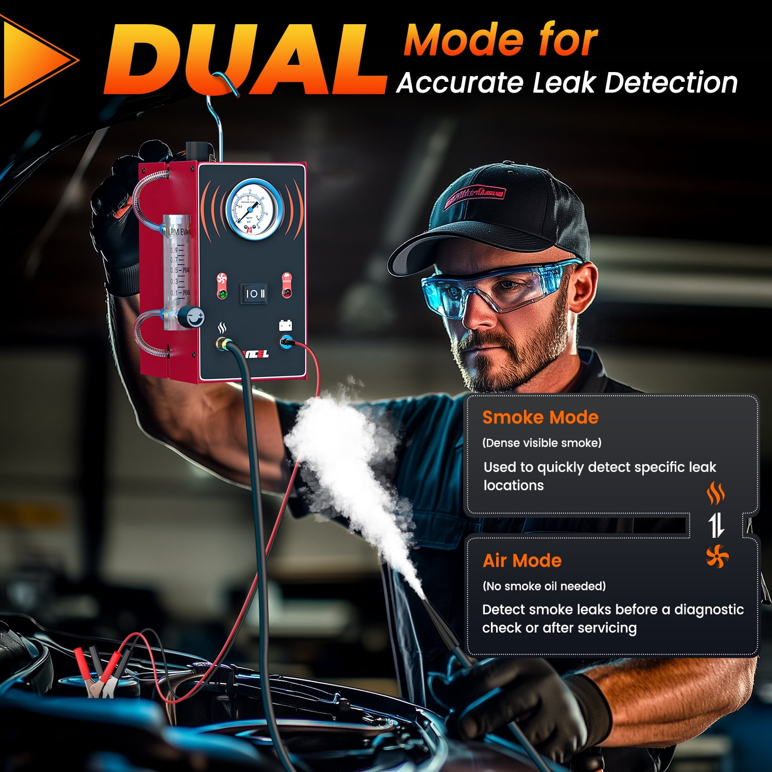 ANCEL S300 Smoke Leak Detector EVAP System Automotive Machine Vacuum Diagnostic Tool Tester