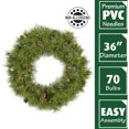 thumbnail image 4 of Fraser Hill Farm PVC Blue Prelit LED Battery Operated Wreath, 36" (Green), 4 of 4