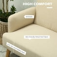 thumbnail image 4 of HOMCOM 2 Seater Sofa Couch with 8.3" Thick Padding and Wood Legs, Cream, 4 of 10