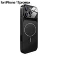 thumbnail image 1 of for 17 Pro Max Case-Heavy Duty Clear Case with Camera Lens Protection,Compatible Magnetic Design,Translucent Matte Finish,Anti-Fingerprint,Slim Rugged Phone Cover (2025 Model, Black), 1 of 8