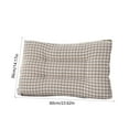 thumbnail image 3 of High Elasticity Pillow for Neck Pain Comfort Support Supportive Cotton Cover Natural Fiber Fill Medium Firm Bed Pillow for Side Sleepers Adults, UKHBMC | Brown, 3 of 9