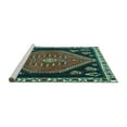 thumbnail image 2 of Ahgly Company Machine Washable Indoor Square Persian Turquoise Blue Traditional Area Rugs, 3' Square, 2 of 4