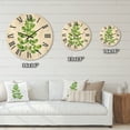 thumbnail image 4 of Designart 'Moringa Plant Branch Tropical Tree Foliage' Farmhouse Wood Wall Clock, 4 of 5
