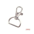 thumbnail image 1 of 25pcs D-ring Lobster Clasp Metal Keyring Spring Lock Buckle High Elastic Key Chain Snap Clasp Hook, 1 of 9