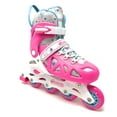 Chicago Skates Adjustable Inline Training Skate Combo Set Pink/White