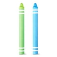 thumbnail image 2 of (2 pack) onn. Crayon Tablet Styluses Touch Pen with Soft Silicone Tip, 2 Count Pack - Blue and Green, 2 of 10